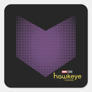 Halftone Hawkeye Symbol Square Sticker
