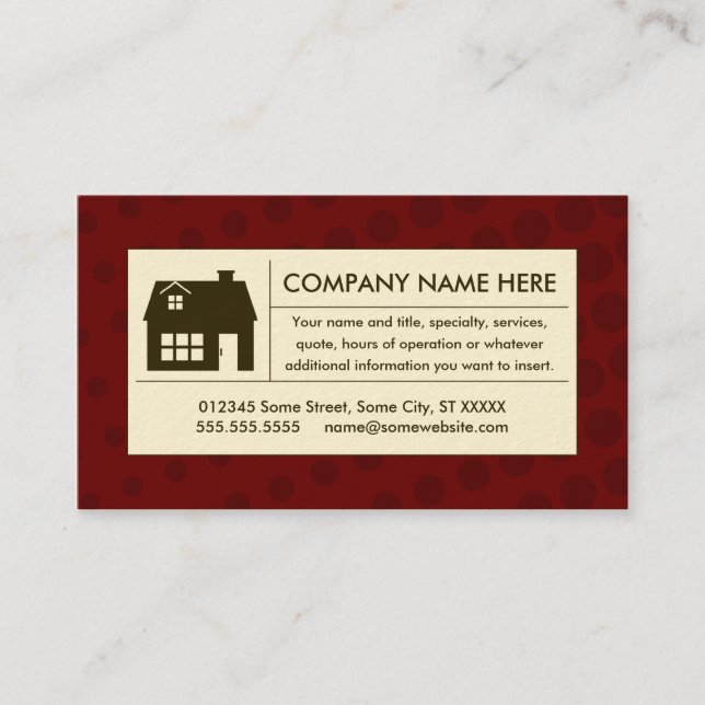 halftone home business card (Front)