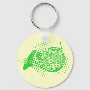 Halftone Horn Keychain