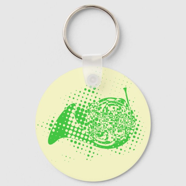 Halftone Horn Keychain (Front)