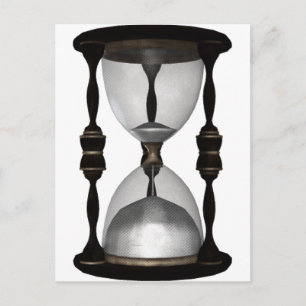 Halftone Hourglass Sand Timer Postcard