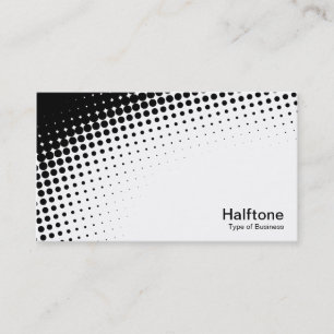 Halftone Illuminated - Black and White Business Card