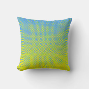 Halftone illustrationpop, art, pattern, comic, gra throw pillow