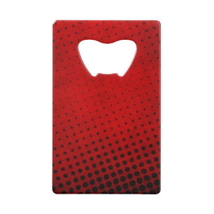Halftone pattern background credit card bottle opener