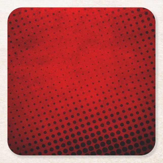 Halftone pattern background square paper coaster (Front)