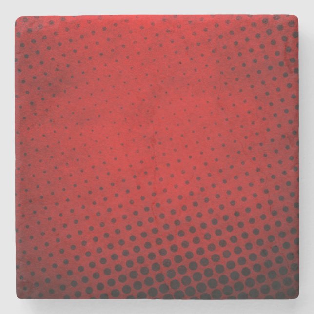 Halftone pattern background stone coaster (Front)