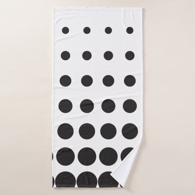 Halftone pattern dot modern retro bath towel (Bath Towel)