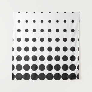 Halftone pattern dot modern retro tapestry