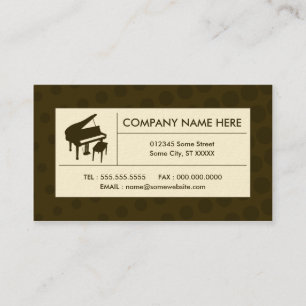 halftone piano business card