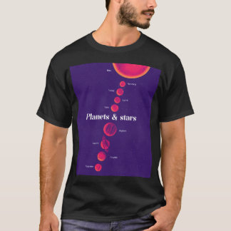 Halftone Planets  Stars T-Shirt