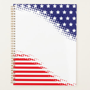 Halftone Stars and Stripes Planner