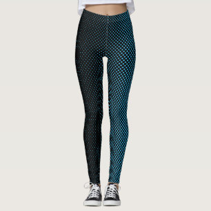 Halftone Vector Diamond Pattern Thunder_Cove Leggings