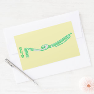 Halftones green pen pop art sticker