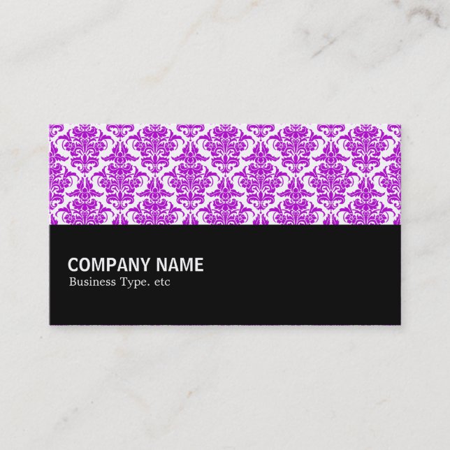 Halfway 058 - Purple Damask Business Card (Front)