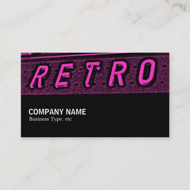 Halfway 090 - Retro is Magenta Business Card (Front)