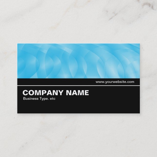 Halfway V2 017 - Blue Curves Business Card (Front)