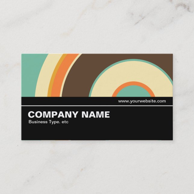 Halfway V2 019 - Colourful  Circle 02 Business Card (Front)
