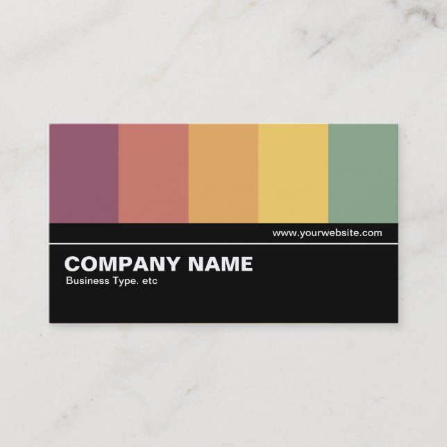 Halfway V2 05 - Colour Bars Business Card (Front)