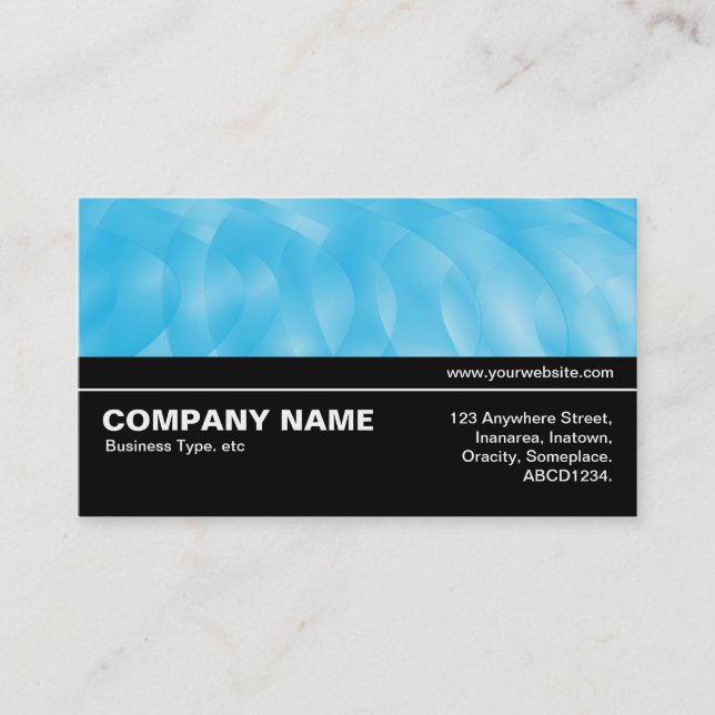 Halfway V3 011 - Blue Curves Business Card (Front)