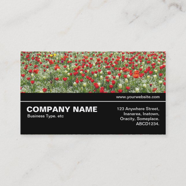 Halfway V3 042 - Bed of Tulips Business Card (Front)