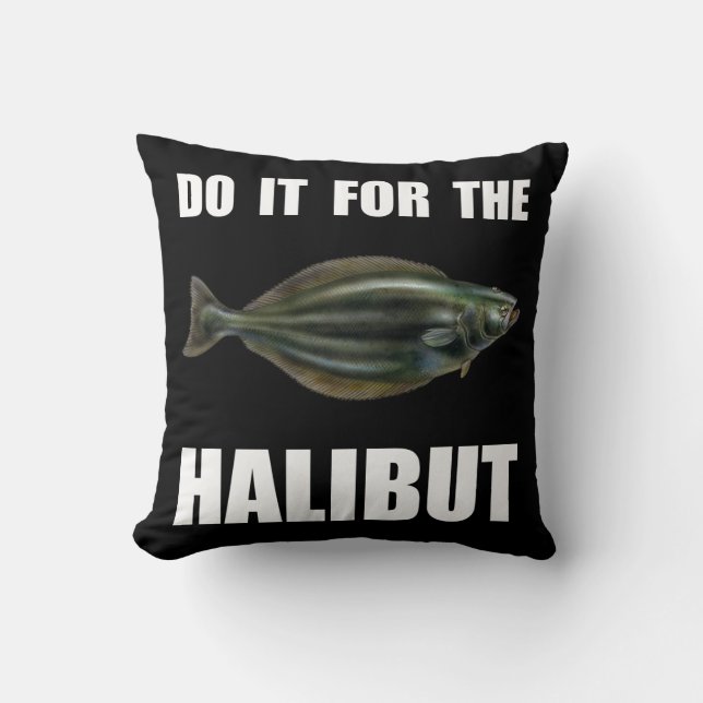 Halibut Throw Pillow (Front)