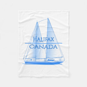 Halifax Coastal Nautical Sailing Sailor Fleece Blanket
