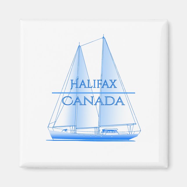Halifax Coastal Nautical Sailing Sailor Magnet (Front)