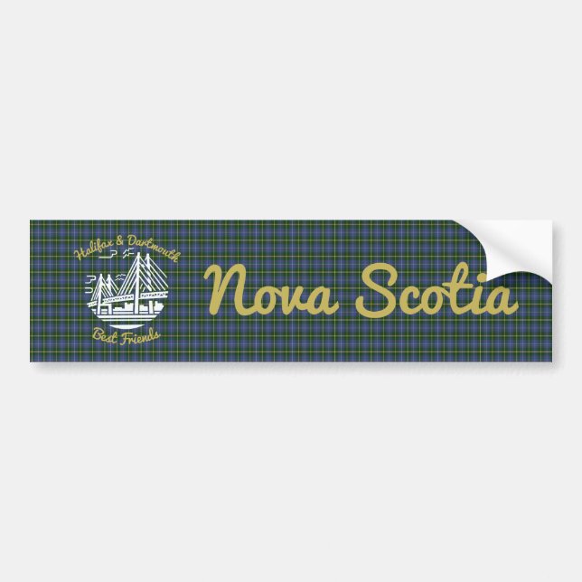 Halifax Dartmouth best friends   bumper sticker (Front)