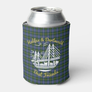 Halifax Dartmouth friends tartan beer can cooler