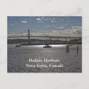 Halifax Harbour with  A. Murray MacKay Bridge Postcard