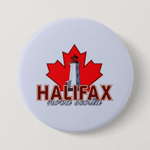Halifax Lighthouse 3 Inch Round Button