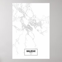 Halifax, Nova Scotia (black on white)