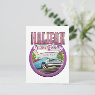 Halifax Nova Scotia travel logo  Invitation Postcard