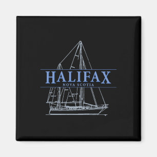 Halifax Nova Scotia Vintage Sailboat Design  Magnet