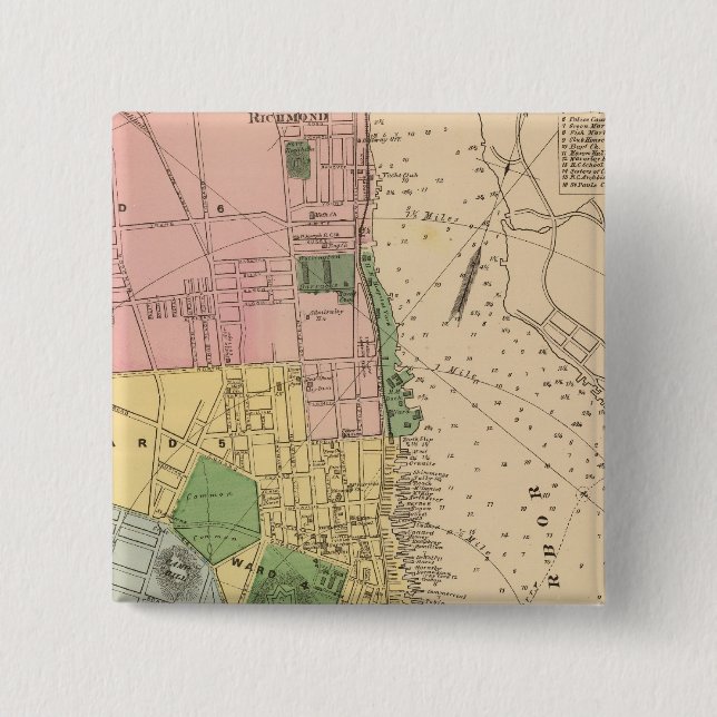 Halifax, NS 2 Inch Square Button (Front)