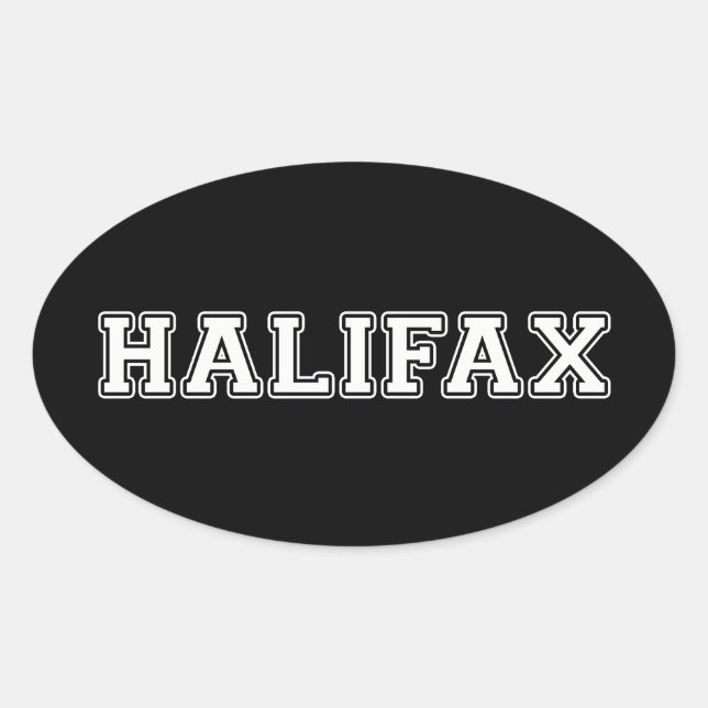 Halifax Oval Sticker (Front)