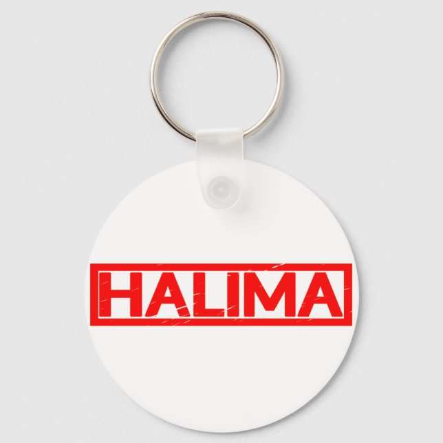 Halima Stamp Keychain (Front)