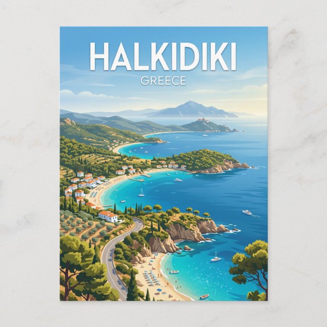 Halkidiki Greece Postcard (Front)
