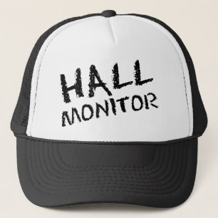 Hall Monitor Black Trucker Hat