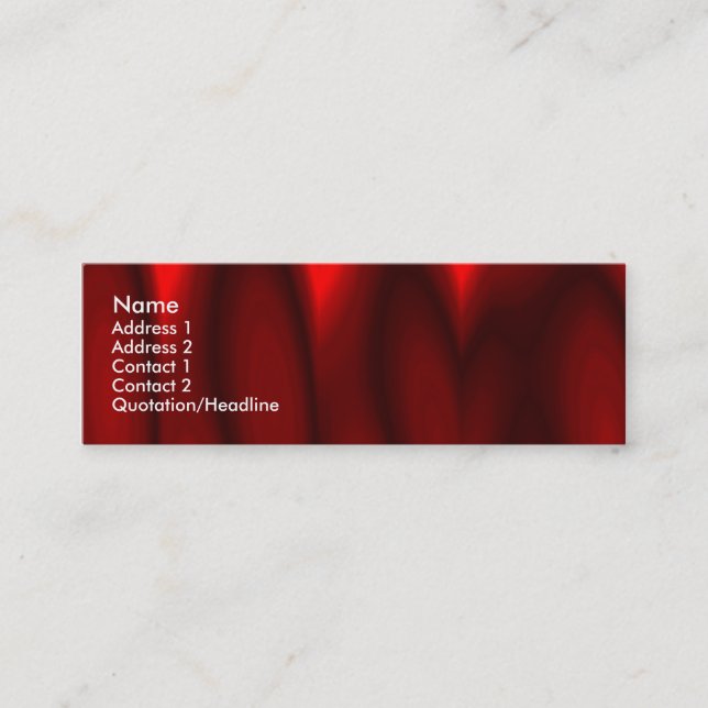 Hall of Flame II Mini Business Card (Front)