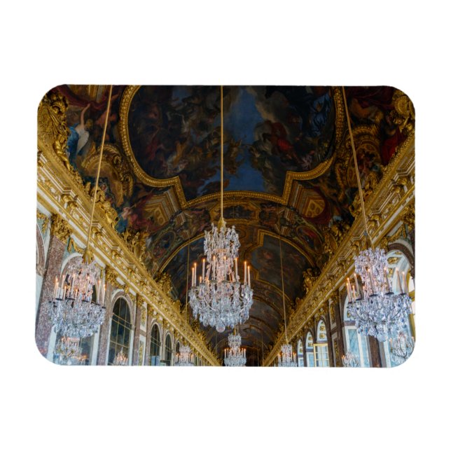 Hall of Mirrors in the Chateau de Versailles Magnet (Horizontal)