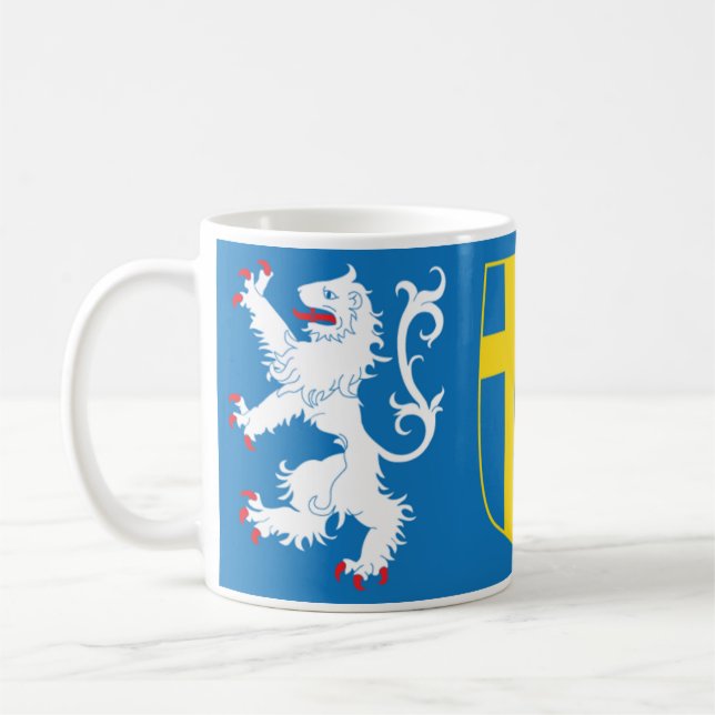 HALLAND Coat of Arms Coffee Cup. Mug (Left)