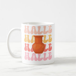 Halle Retro Name Pottery Hobby Coffee Mug