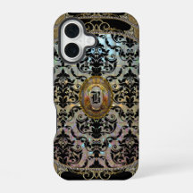 Halleesham Elegant Damask Monogram