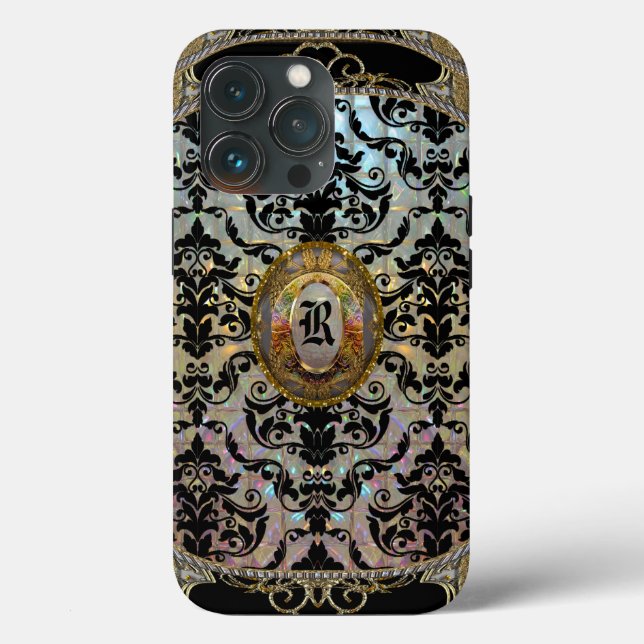 Halleesham Pattern II Elegant  Monogram  Case-Mate iPhone Case (Back)