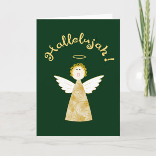 Hallelujah Angel Funny Christmas Holiday Greeting Card