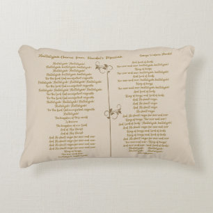Hallelujah Chorus from Handel's Messiah Goldtone Accent Pillow