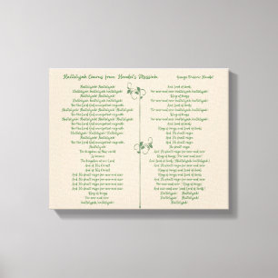 Hallelujah Chorus from Handel's Messiah Green Canvas Print