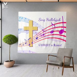 HALLELUJAH CHRIST IS RISEN Easter Tapestry