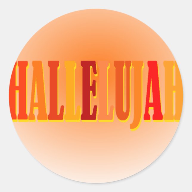 Hallelujah Classic Round Sticker (Front)